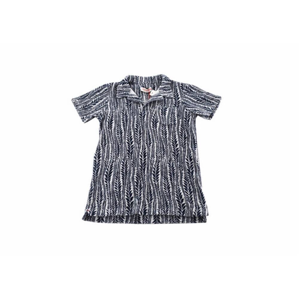 NEW ORLEBAR BROWN boy's digby fern top in white lagoon blue
